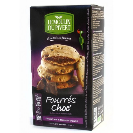 Biscuit bio Fourré Chocolat 175 g moulin du Pivert