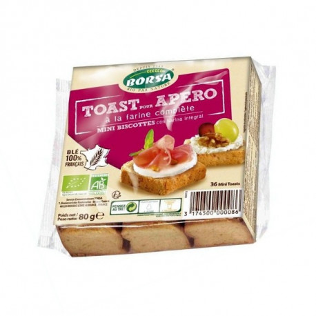 Mini toast bio apero x36 80g Borsa
