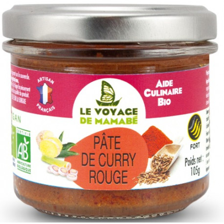 Pâte de curry rouge bio 105 g Le Voyage de Mamabé