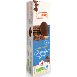 Sablés nappés chocolat lait bio 160 g Elibio