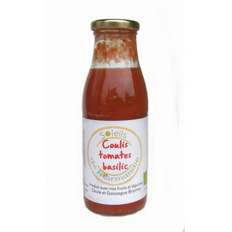 Coulis de tomates-basilic bio 500 ml Soleils de Normandie