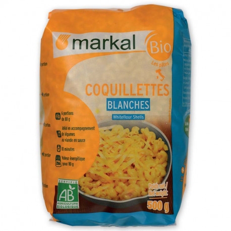 Coquillettes blanches bio 500 g Markal