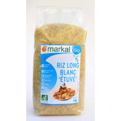 Riz long blanc étuvé bio 1 kg Markal