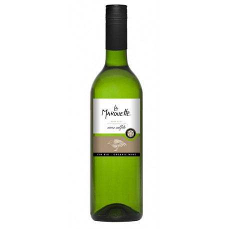 Vin blanc bio sans sulfite La Marouette 75cl 2017