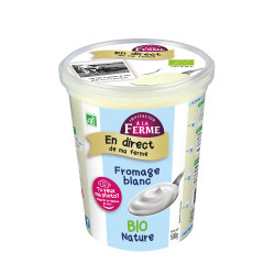 Fromage blanc nature lissé bio 1 kg Pivette et Palorette
