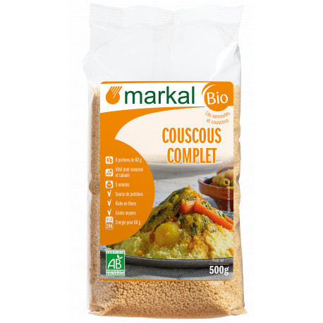 Couscous complet bio 500 g Markal