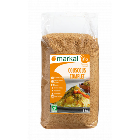 Couscous complet bio 1 kg Markal
