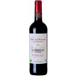 Vin rouge Bordeaux bio Chais du Marquis 75 cl