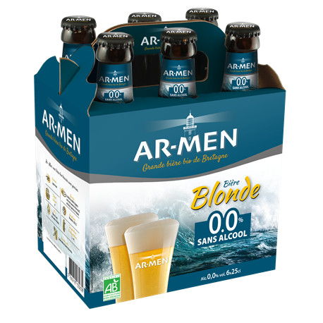 Bière bio 0% alcool Ar-Men pack 6 x 25 cl