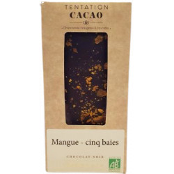 Chocolat noir bio mangue - 5 baies 100 g Tentation