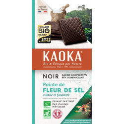 Chocolat noir 70% fleur de sel bio 100g Kaoka
