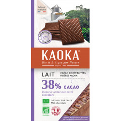 Chocolat au lait bio Kaoka 100 g