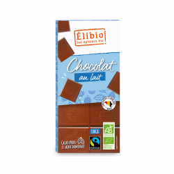 Tablette chocolat lait 100 g Elibio