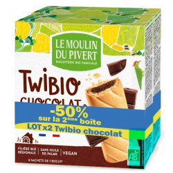 Lot 2 twibio fourré chocolat 2 X 150g