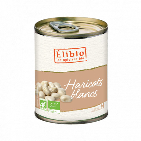 Haricots blancs bio préparés 400 g Elibio