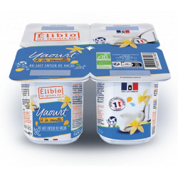 Yaourt vanille au lait entier 4 X 125g Elibio