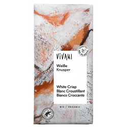 Chocolat blanc riz croustillant bio 100 g Vivani