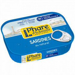 Sardines au naturel 135 g Phare d'Eckmûl