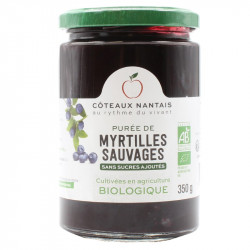 Purée de myrtilles bio 350 g Côteaux Nantais