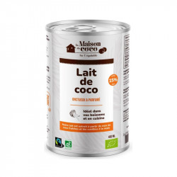 Lait de coco bio 400 ml La Maison du coco