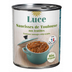 Saucisses de Toulouse aux lentilles bio 840 g Luce