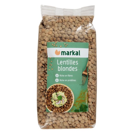 Lentilles blondes bio 500 g Markal Lentilles blondes bio 500 g Markal