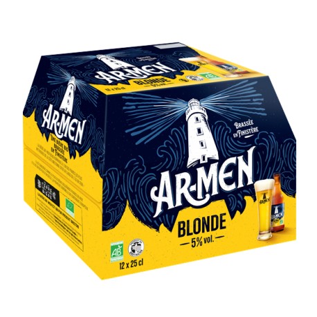 Bière bio blonde Ar-men pack 12 x 25 cl
