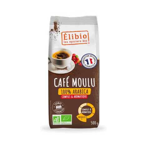 Café arabica moulu bio 500 g Elibio