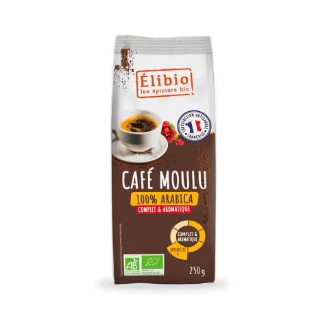 Café arabica moulu bio 250g Elibio