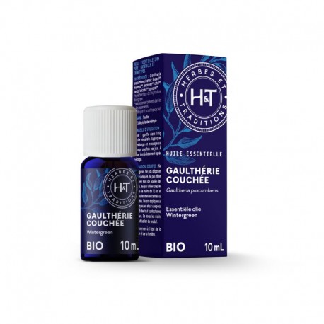 Huile essentielle bio gaulthérie couchée H&T 10 ml