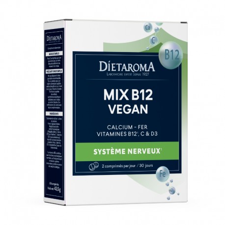 Mix B12 Vegan 60 comprimés Dietaroma 43.5g