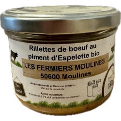 Terrine de boeuf au piment d'Espelette 180g Les Fermiers Moulines