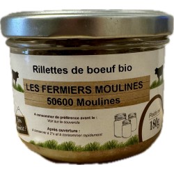 Rillettes de boeuf bio 180g Les Fermiers Moulines