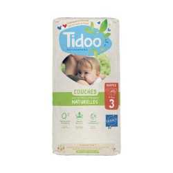 Couches Tidoo nature T3/M 4-9 kg paquet de 50