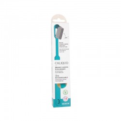 Brosse à dents bleu médium rechargeable en biopastique