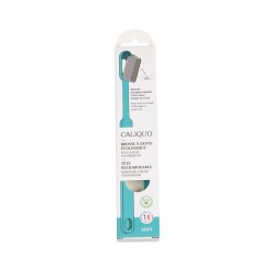Brosse à dents bleu souple rechargeable en biopastique