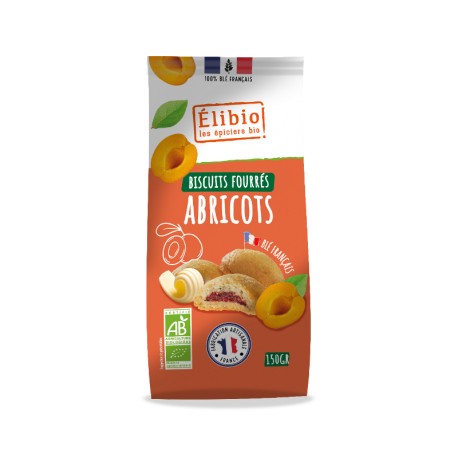 Biscuits fourrés à l'abricot 150 g Elibio