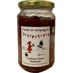 Confiture fraise-rhubarbe bio 380 g Fraise et Compagnie