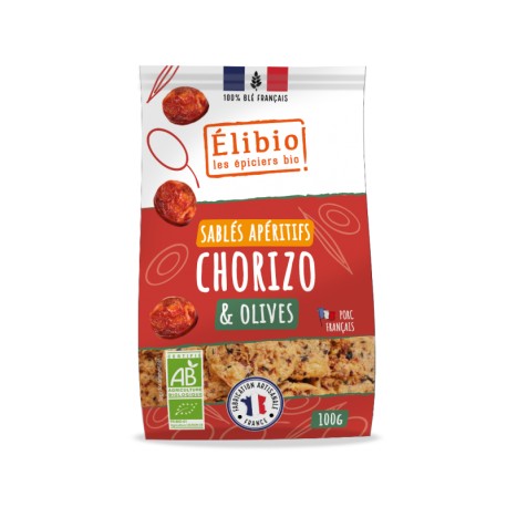 Sablés chorizo olive 100g Elibio