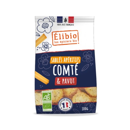 Sablés comté pavot 100g Elibio