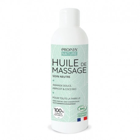 Huile de massage soin neutre 200 ml Propos'Nature