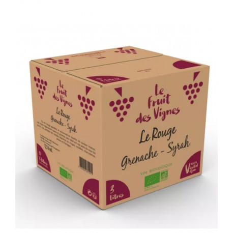 BIB Le rouge Grenache Syrah Le fruit des vignes 3 L