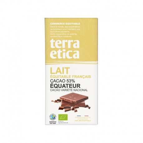 Chocolat au lait bio Nicaragua 100 g Terra Etica