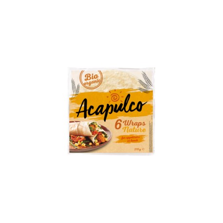 Wraps de blé bio x 6 Acapulco 370g