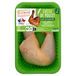 Cuisses poulet élevé en plein air Elibio X2 environ 560g
