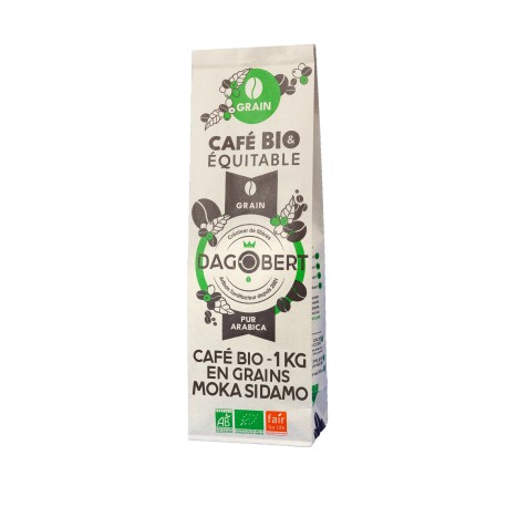 Café en grains Moka Sidamo bio 1 kg Dagobert