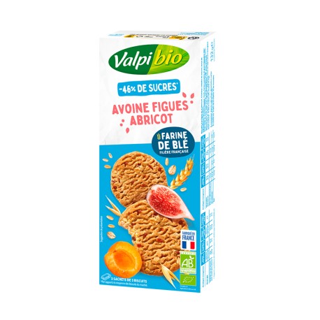 Biscuit muesli figue abricot à l'avoine Valpibio 132g