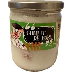 Confit de porc bio 400 g Ferme des Crettes