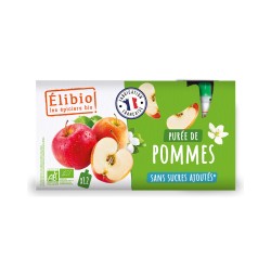 Purée de pomme gourde 12 X90 g Elibio