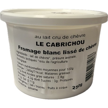 Fromage blanc de chèvre 250g Cabrichou